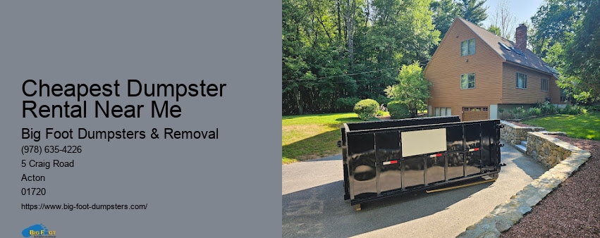 yard waste dumpster rental cost near me